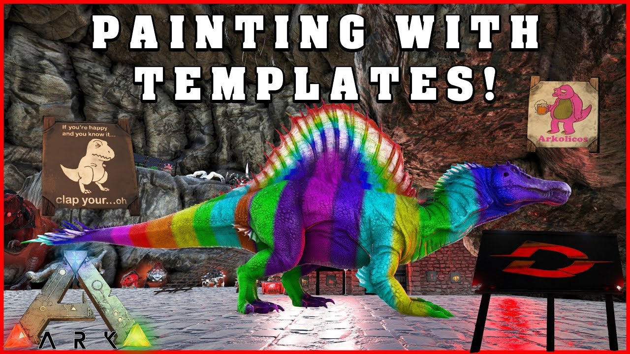 How To Paint With Templates In Ark Survival Evolved Youtube