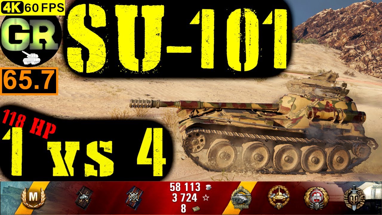 66_World of Tanks SU-101 WoT Replay - 8 Kills 3.9K DMG(Patch 1.4.0)
