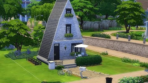 TEEN TINY TRIANGLE HOME | The Sims 4 House Building | Speed Build
