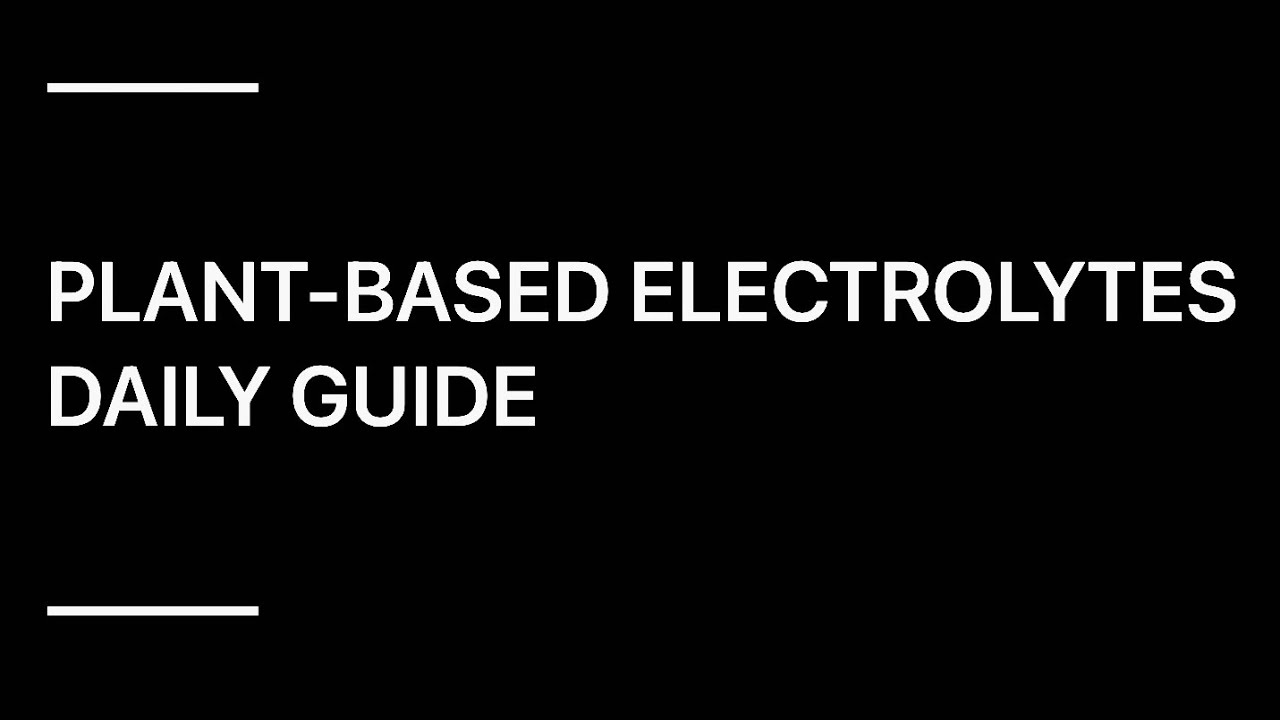 PLANT-BASED ELECTROLYTES DAILY GUIDE