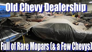 BARN FINDS| Mopars Hidden In An Old Chevy Dealership! (‘Cuda, Challenger, Roadrunners, Chargers etc)