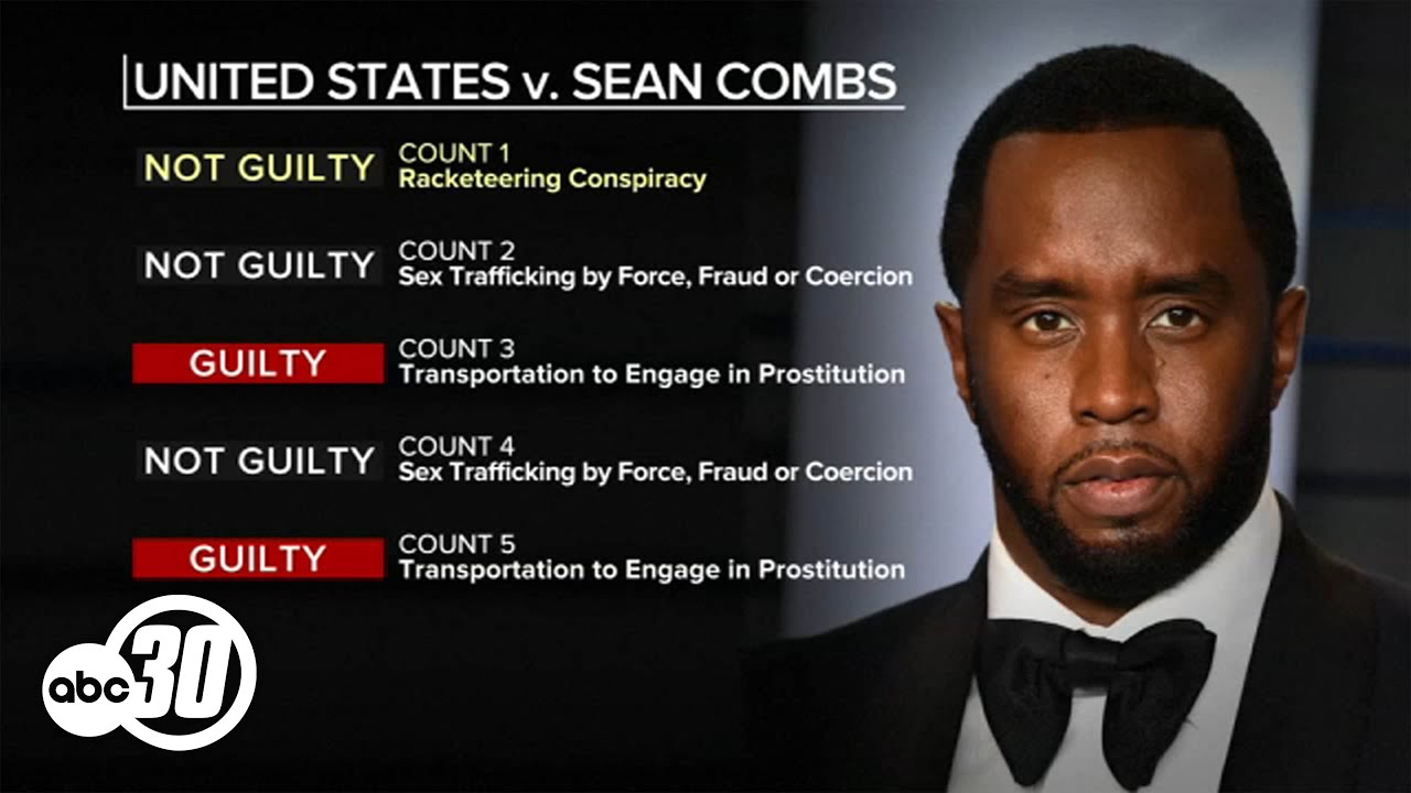 Sean 'Diddy' Combs acquitted of most serious charges, convicted of a prostitution-related offense