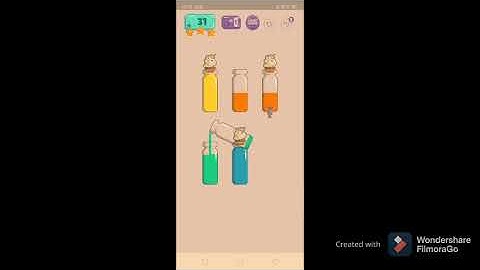 CUPS: WATER SORT PUZZLE.                      LEVEL:31⭐⭐⭐