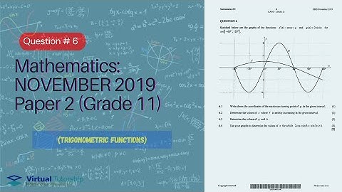 Trigonometry: functions | November 2019: Mathematics Paper 2 Question 6 (Grade 11)