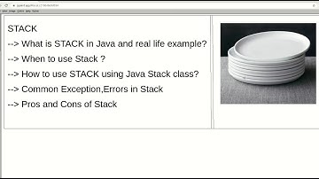 What is Stack in JAVA with Real Life Example | Errors & Exceptions | Pros & Cons