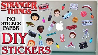 DIY STRANGER THINGS Back to School Stickers - WITHOUT Sticker paper!!! by Midnight Crafts 13,765 views 4 years ago 2 minutes, 15 seconds