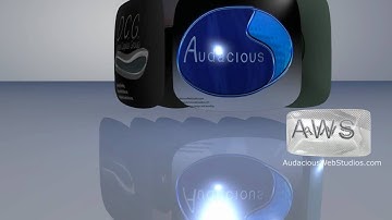 3D Website Menu with Reflections, Future of the Internet Concept