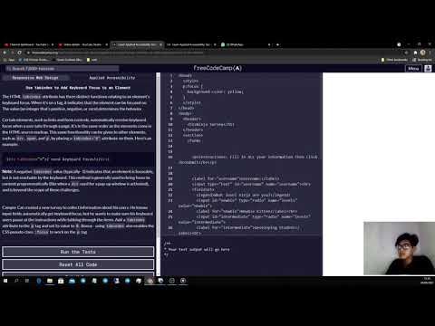 Learning Responsive Web Design with FreeCodeCamp | Applied Accessibility | Finish