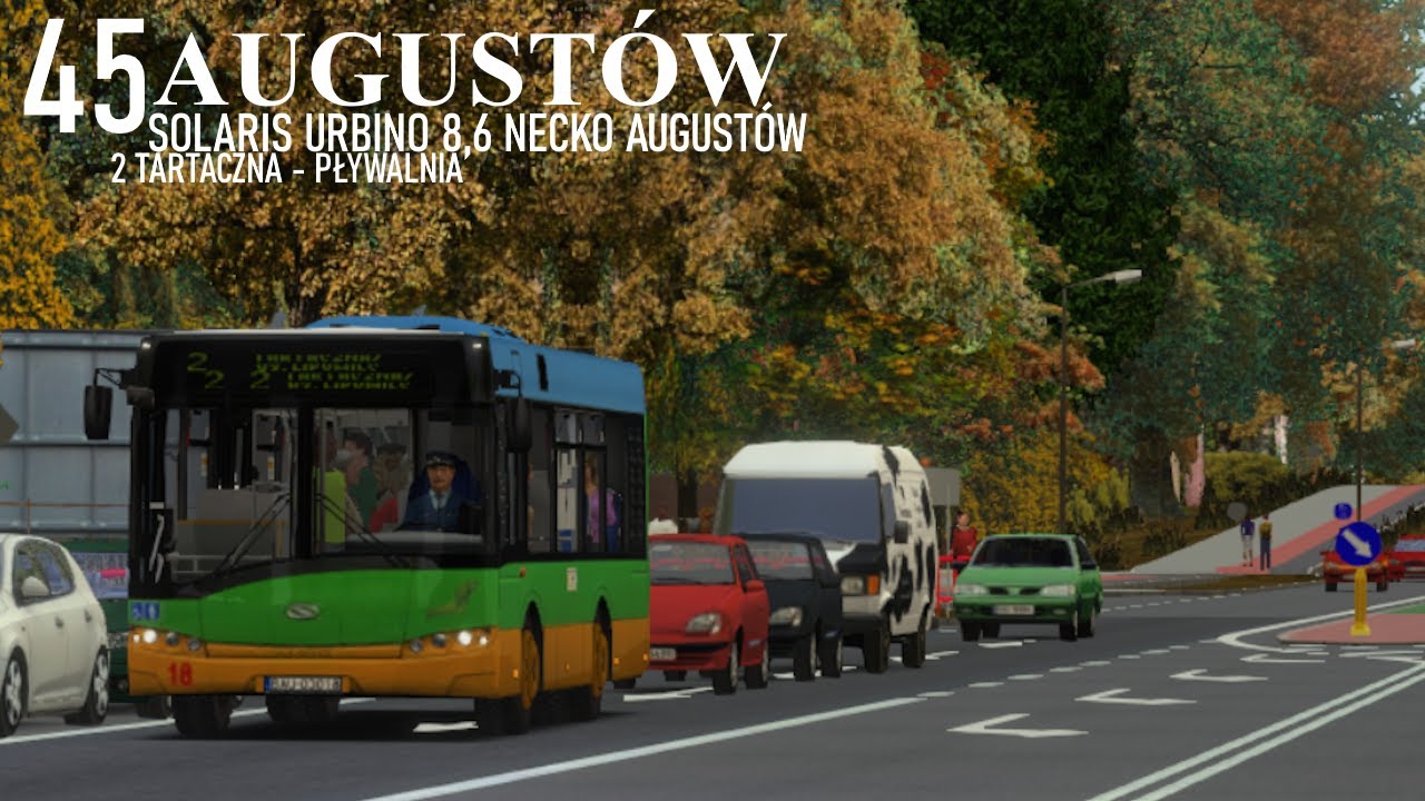 OMSI 2 | SOLARIS URBINO 8,6 #18 NECKO AUGUSTÓW | LINIA 2 TARTACZNA - PŁYWALNIA |