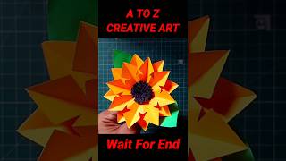 Origami Paper Flower Tutorial For Kids #shorts #trending #viral #paperwallcraft #atozcreativeart