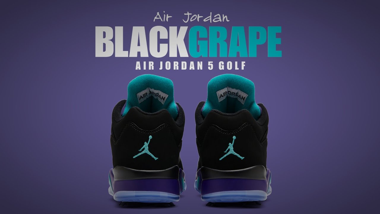 jordan 5 grape golf shoes