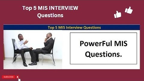 Most Important Top 5 MIS Interview Questions. #Excel #VBA and #SQL