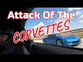 Stock 2016 Hellcat vs 2006 2008 2009 LS2 Z06 Corvette Roll Race