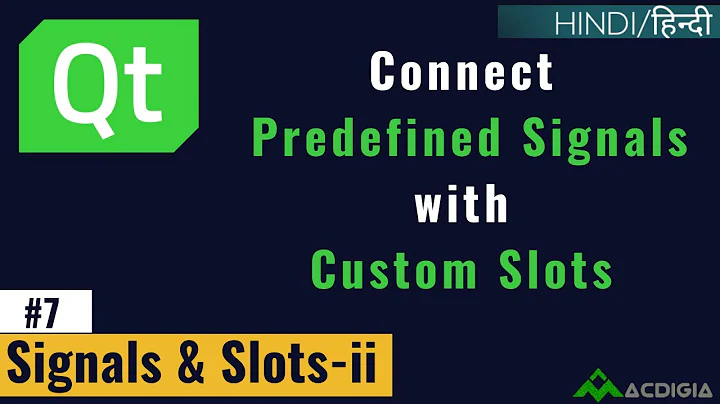 Signals and Slots(2)|How to connect predefined Signals with User defined Slots|(Qt C++ Tutorial #7)