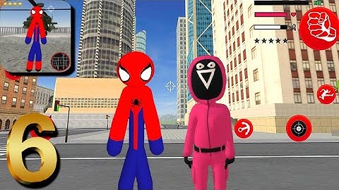 Spiderman Stickman Rope Hero Gangster City Crime #6 Android Gameplay