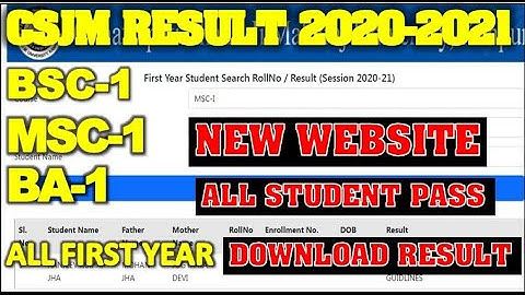 CSJM RESULT DECLARED BA MA B.COM M.COM 1 YEAR STUDENT 2020-2021 ALL STUDENT PASS DOWNLOAD MARK SHEET