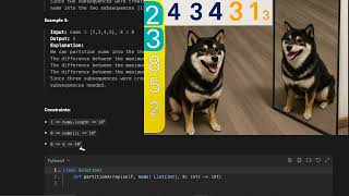 Py3 C++計數排序counting sort解Leetcode 2294  Partition Array Such That Maximum Difference Is K