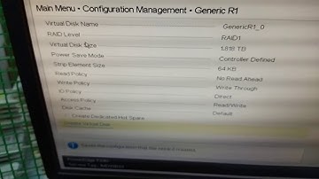 Dell H330 PERC BIOS Create RAID 1+Hot Spare