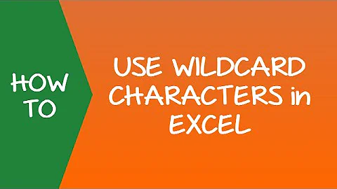 How to Use Wildcard Characters in Excel (Examples)