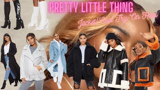 HUGE COZY WINTER  PRETTY LITTLE THING TRY ON HAUL | JACKETS, COATS, BOOTS | BeautifulBarbie