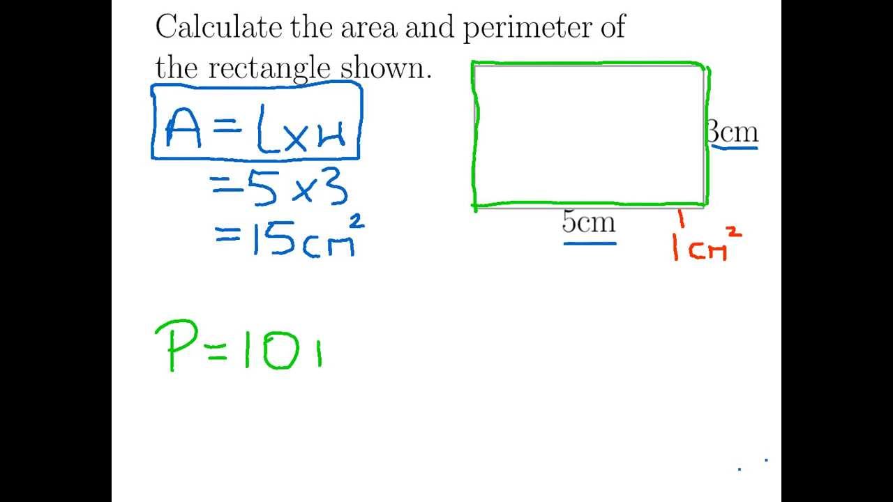 Year 7  Area And Perimeter Of A Rectangle