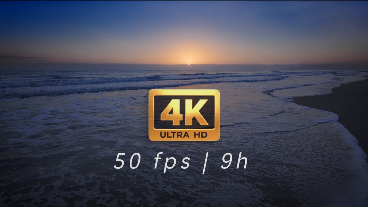 Глубокий сон 9 ЧАСОВ 4K Ultra HD Звуки океана • Бесконечный рассвет 50fps ASMR