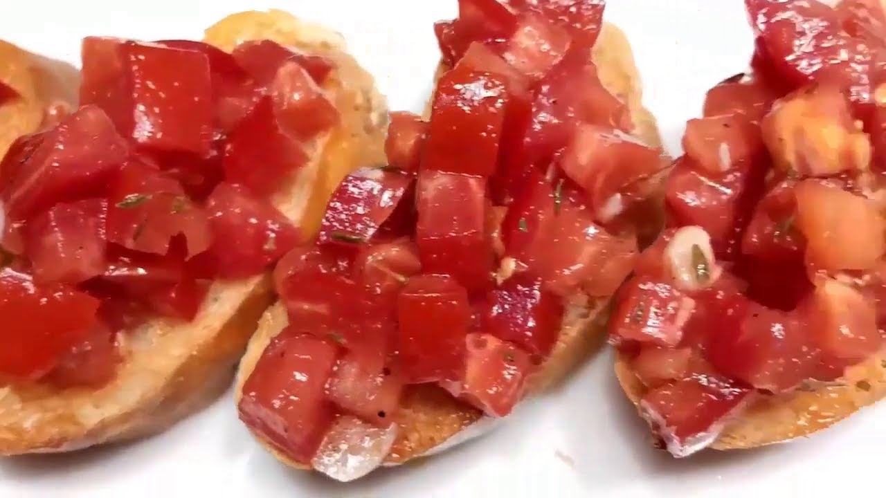 البروسكيتا الإيطالية الأصلية 🍅 وصفة الطهاة الإيطاليين سهلة وفي 10 دقائق  مع الشيف شكري