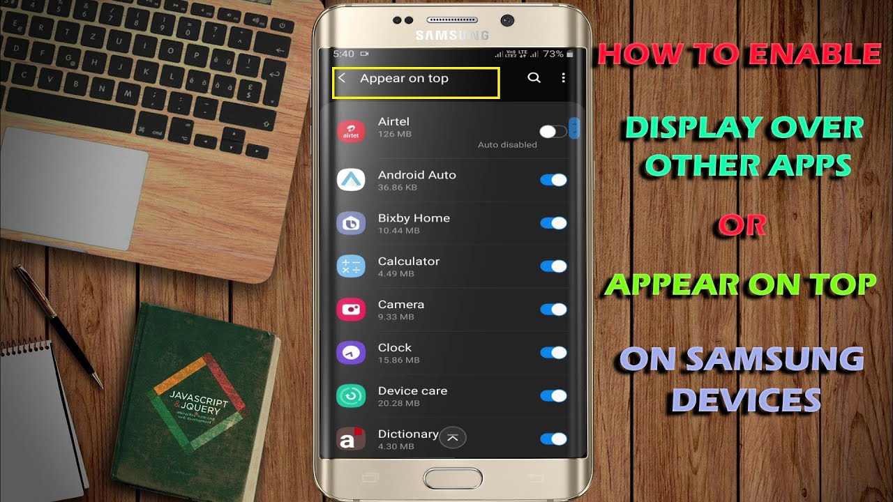 How To Enable Display Over Other Apps How To Enable Appear On Top On