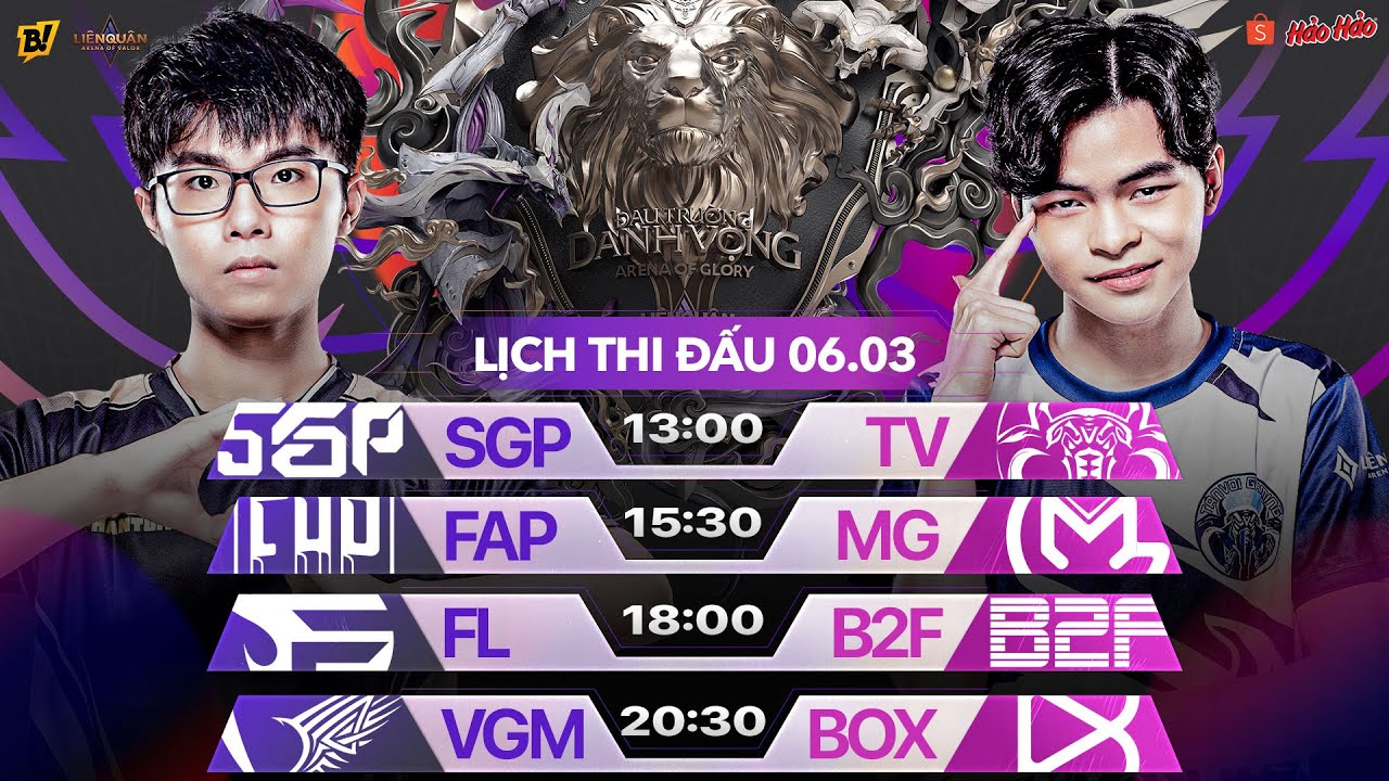 SGP vs TV | FAP vs MG | FL vs B2F | VGM vs BOX | ĐTDV MÙA XUÂN 2022 VÒNG 9 NGÀY 2 - 06/03