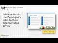 Introduction to the Developer's Intro to Data Science Video Series (1 of 28)