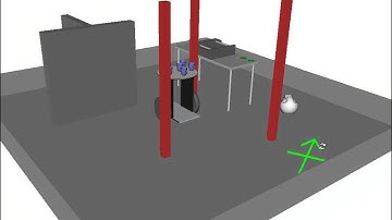 Simple RRT navigation using the HOAP-3 robot head as the COG