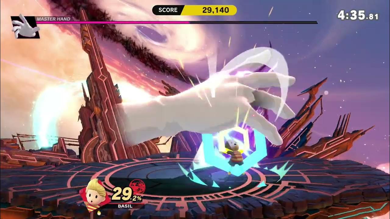 Super Smash Bros Ultimate (NS) Classic Mode Boss Master Hand (Lucas