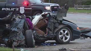 Violent crash in Warren - one of the drivers arrested by cops after running from scene