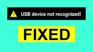 USB Device Not recognized Fixed | Error 43 Solved