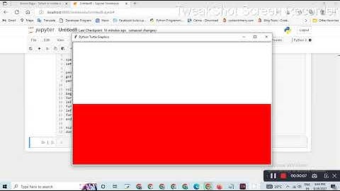 flag of Polish || Python turtle library || Python for beginners #poojapatel #chiki1601