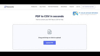 Convert PDF to CSV online