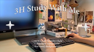 Famous 3H Study With Me | 60/10 Pomodoro Study, 3sets, Keyboard typing ASMR, real sound, background noise Net Worth