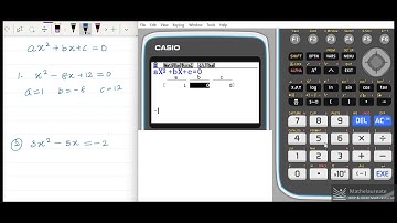 Quadratic equation solving Using GDC Casio fx CG 50
