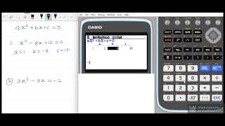 Quadratic equation solving Using GDC Casio fx CG 50