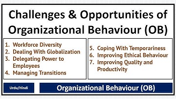 Challenges & Opportunities of Organizational Behaviour (OB)