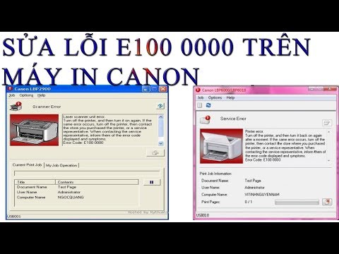 sửa máy in Canon 2900 lỗi scanner error mã  E100 0000 | Foci