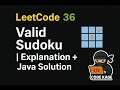LeetCode 36: Valid Sudoku | Explanation + Java Solution | HINDI