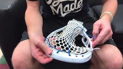 How to string a Mark 2D lacrosse head with Stringking 3x mesh by William Kowalewski
