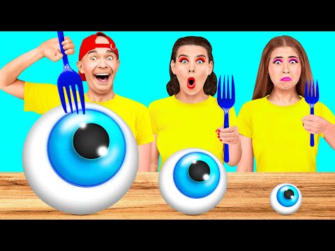 تحدي لوحة كبيرة أو متوسطة أو صغيرة تحديات طعام مضحكة Happy Fun 