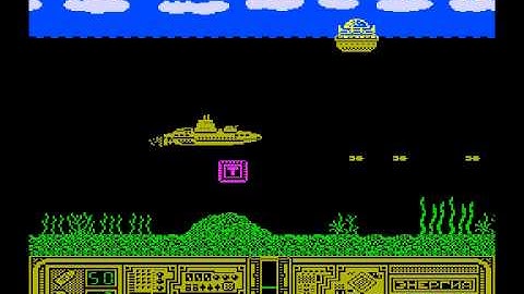 Вектор-06Ц, игра "Морской охотник-2" (Vector 06c, Morskoj ohotnik 2)