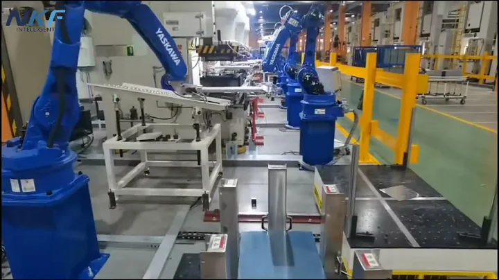 🦾Multiple Yaskawa robots automate stamping production lines.