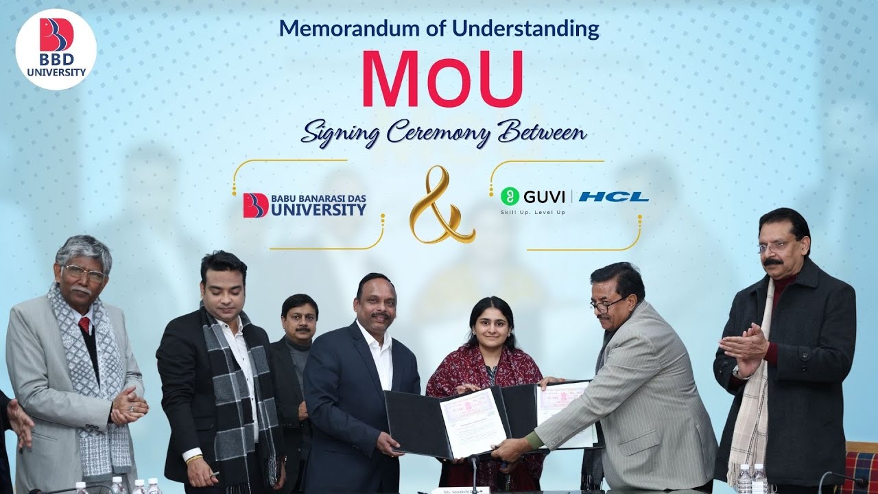 BBD University Signs MoU with HCL GUVI | Strengthening Industry–Academia Collaboration