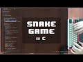 Asmr programming snake game c  no talking