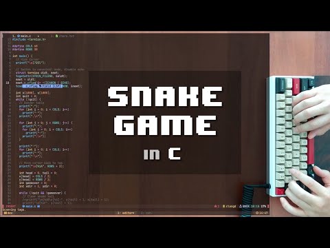 ASMR Programming: Snake Game, C - No Talking