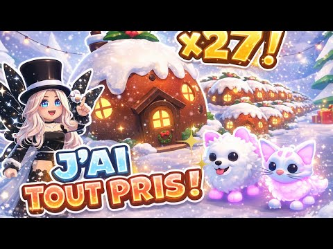😱 9 MEGA NEON + x27 HOUSES! I FARMED LIKE CRAZY IN THE ADOPT ME CHRISTMAS UPDATE! 🔥